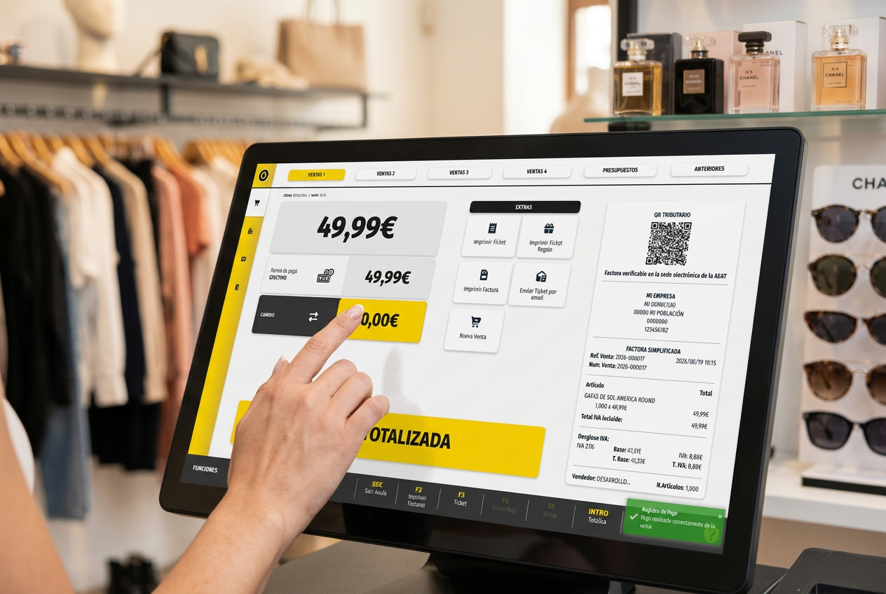 Pantalla de Ventas anteriores, abonos y cuentas de clientes en TPVBIT
